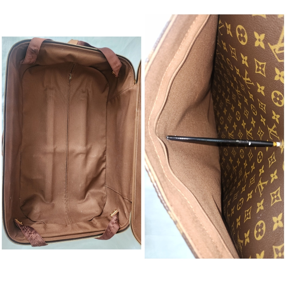 Auth Louis Vuitton Brown Monogram Pegas 55 Luggage Travel Bag - Picture 4 of 8